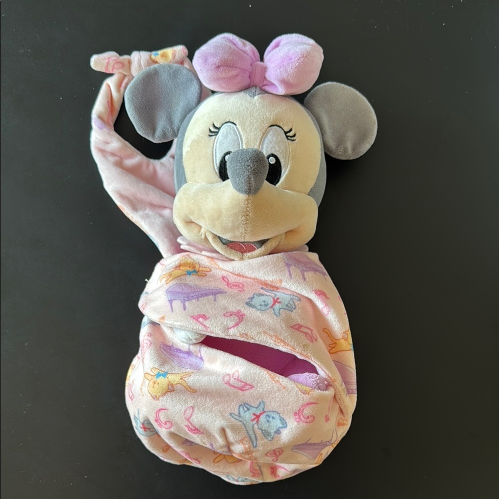 Disney Store Official Babies Collection: Minnie Mouse Plush in Swaddle